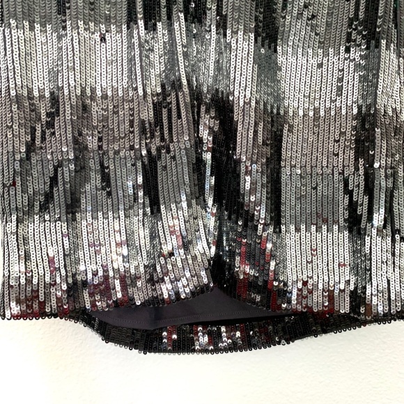 ABS Allen Schwartz Silver Sequin Strapless Dress - Picture 8 of 8